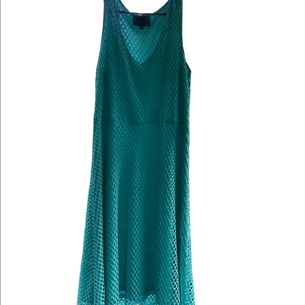 STINKY BRAND AQUA BLUE DRESS XL Made In  USA FULLY LINED